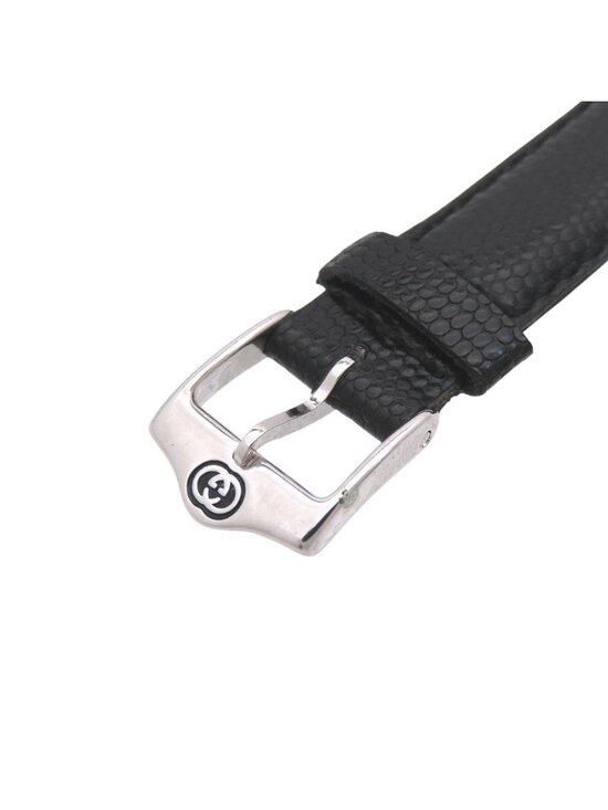 Gucci Quartz Watch Stainless Steel Embossed Leather Black Dial main image 3
